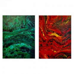 Diptych: Fantasy in Green...